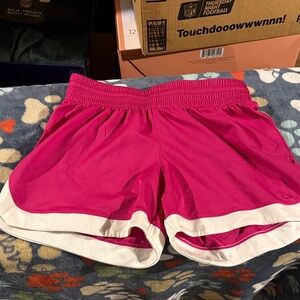 Champion Women's Magenta and White Athletic Shorts